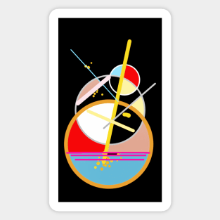 Expressive automatism abstract 4872 Sticker